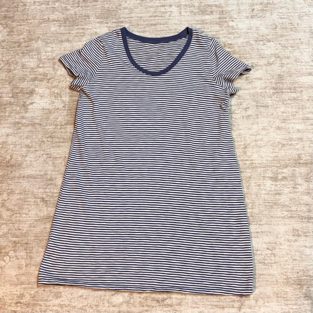 Universal Thread Women’s XL Striped Cotton Shirt Dress Mini Short Sleeve Basic